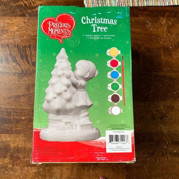 Precious Moments Christmas Tree Plaster Statue Paint Kit NEW - Picture 6 of 10